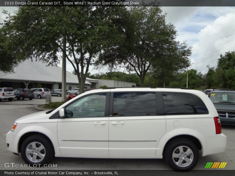 Stone White / Medium Slate Gray/Light Shale 2010 Dodge Grand Caravan SXT