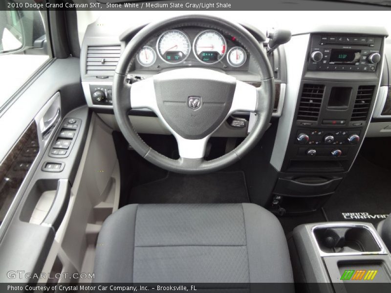 Stone White / Medium Slate Gray/Light Shale 2010 Dodge Grand Caravan SXT