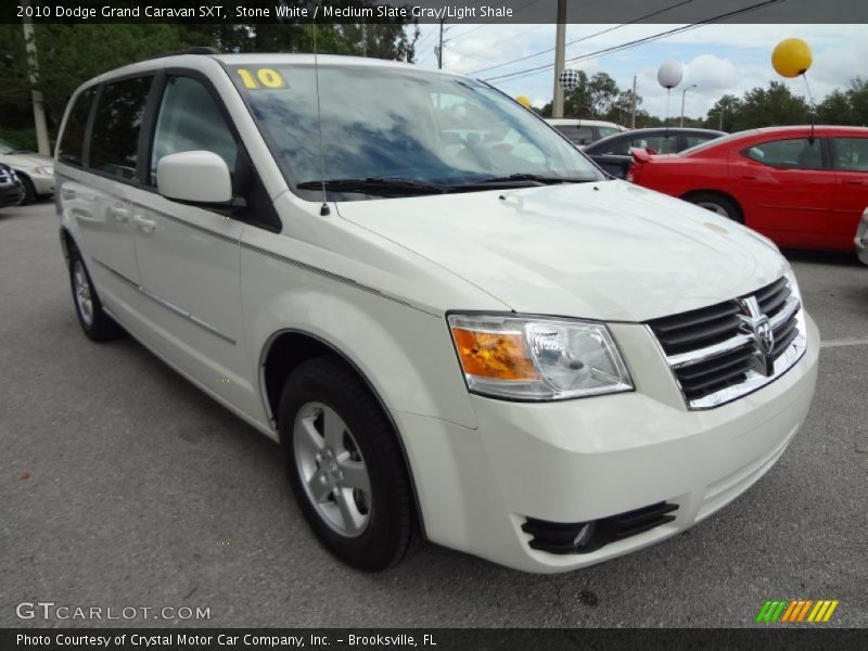 Stone White / Medium Slate Gray/Light Shale 2010 Dodge Grand Caravan SXT
