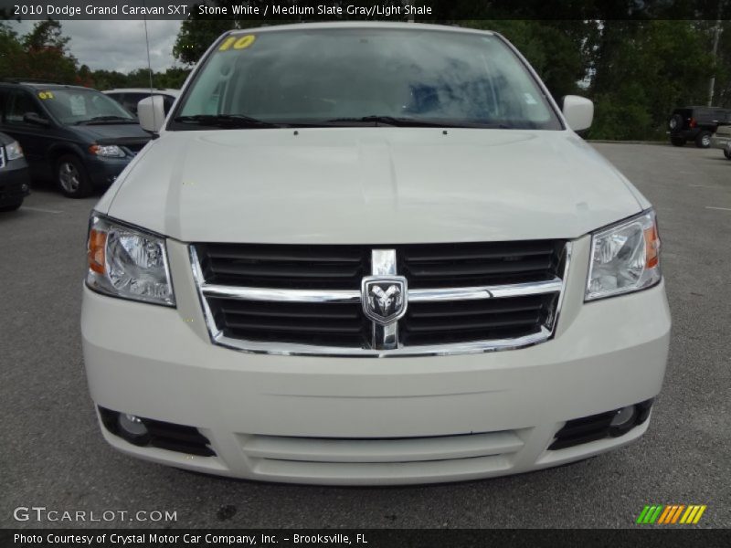 Stone White / Medium Slate Gray/Light Shale 2010 Dodge Grand Caravan SXT