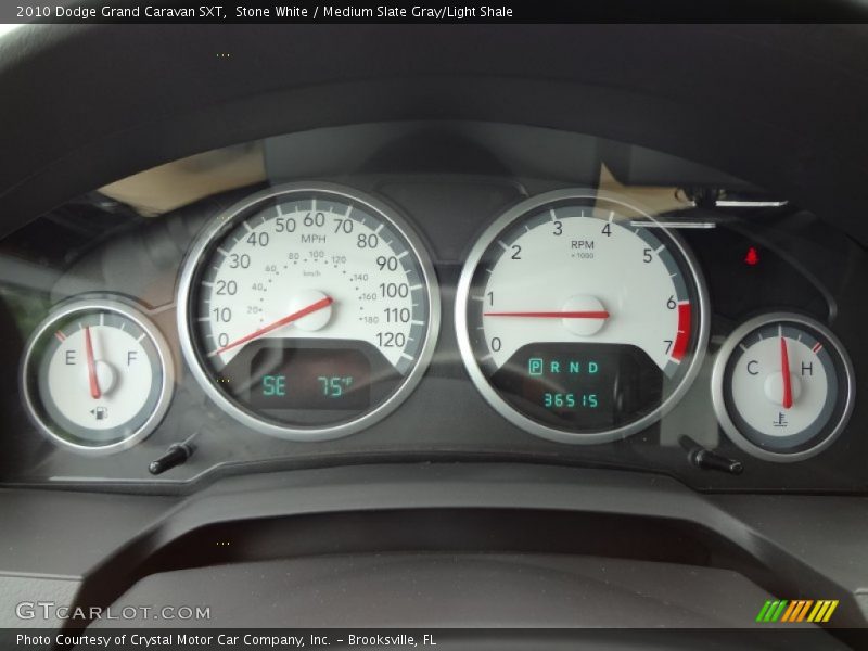 Stone White / Medium Slate Gray/Light Shale 2010 Dodge Grand Caravan SXT