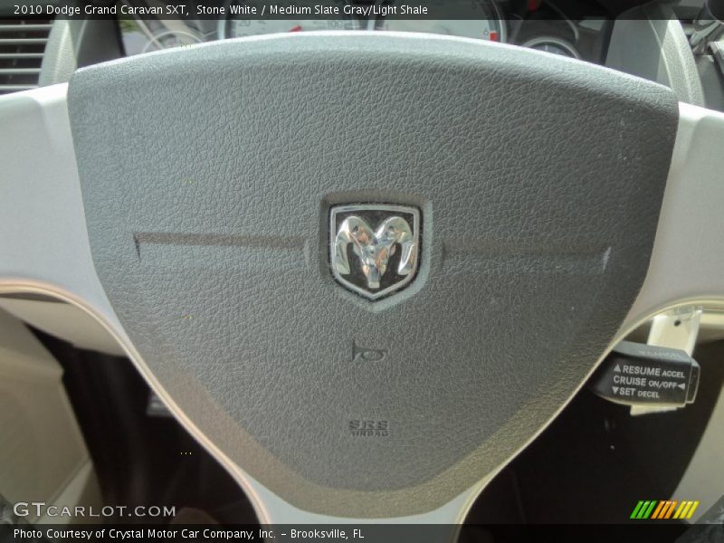 Stone White / Medium Slate Gray/Light Shale 2010 Dodge Grand Caravan SXT