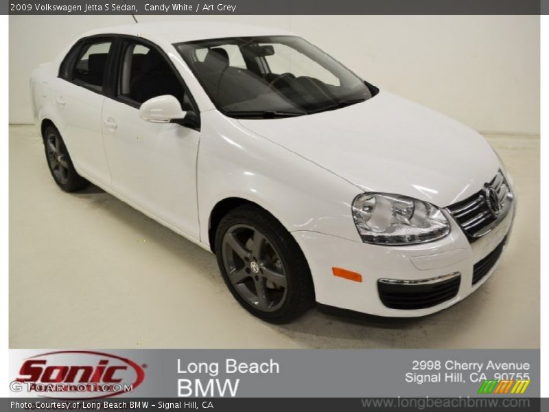 Candy White / Art Grey 2009 Volkswagen Jetta S Sedan