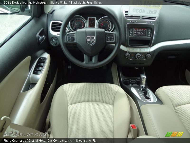 Bianco White / Black/Light Frost Beige 2011 Dodge Journey Mainstreet