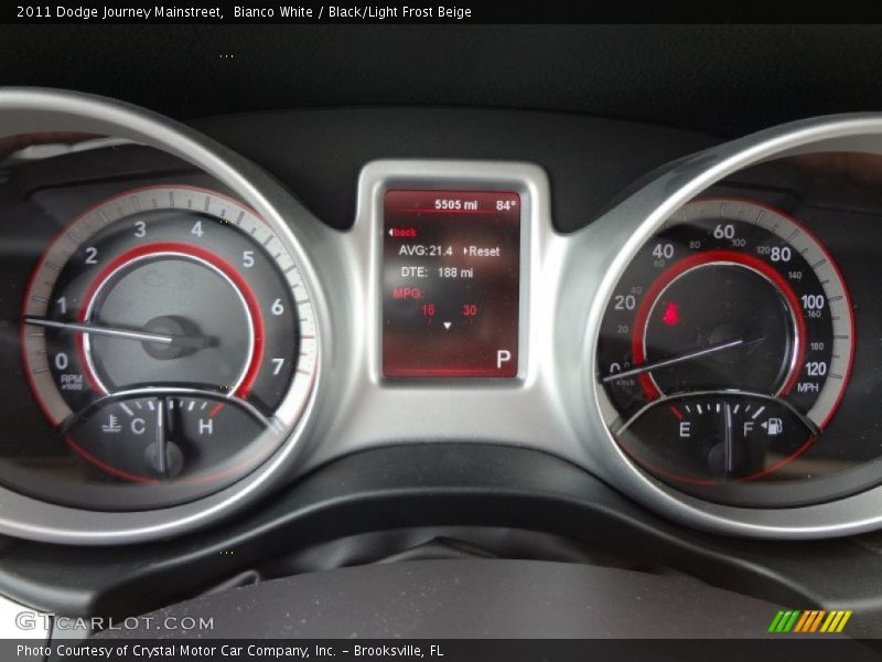 Bianco White / Black/Light Frost Beige 2011 Dodge Journey Mainstreet