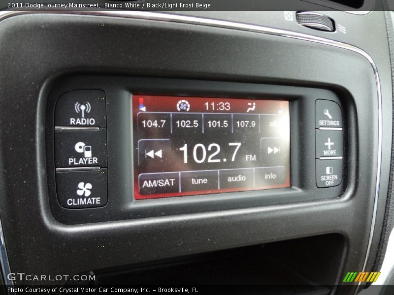 Bianco White / Black/Light Frost Beige 2011 Dodge Journey Mainstreet