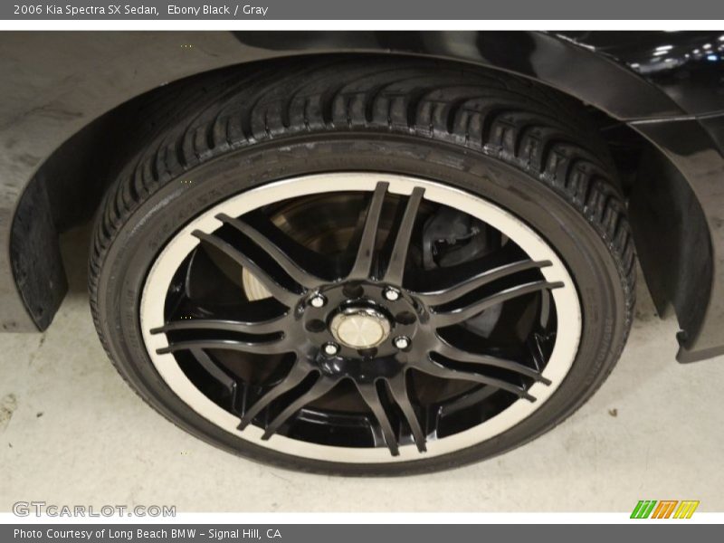 Ebony Black / Gray 2006 Kia Spectra SX Sedan