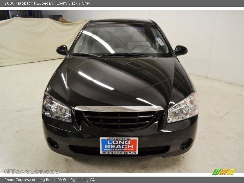 Ebony Black / Gray 2006 Kia Spectra SX Sedan