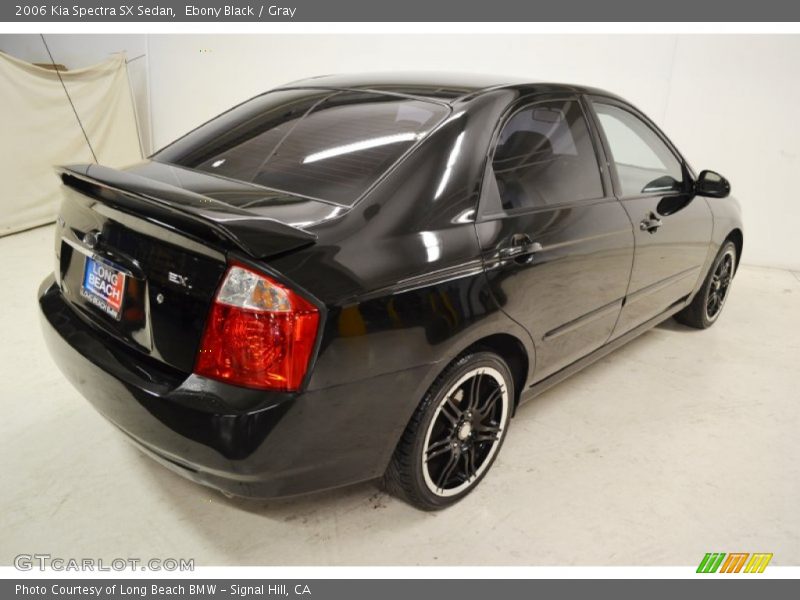 Ebony Black / Gray 2006 Kia Spectra SX Sedan
