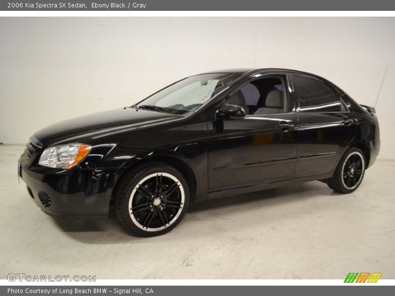 Ebony Black / Gray 2006 Kia Spectra SX Sedan