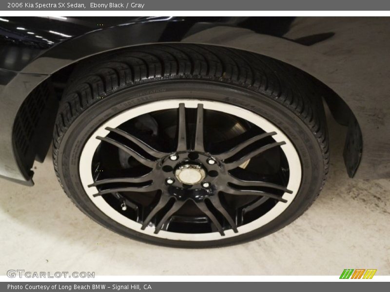 Ebony Black / Gray 2006 Kia Spectra SX Sedan