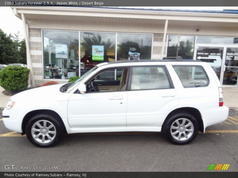 Aspen White / Desert Beige 2008 Subaru Forester 2.5 X