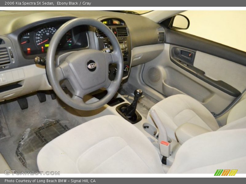 Ebony Black / Gray 2006 Kia Spectra SX Sedan