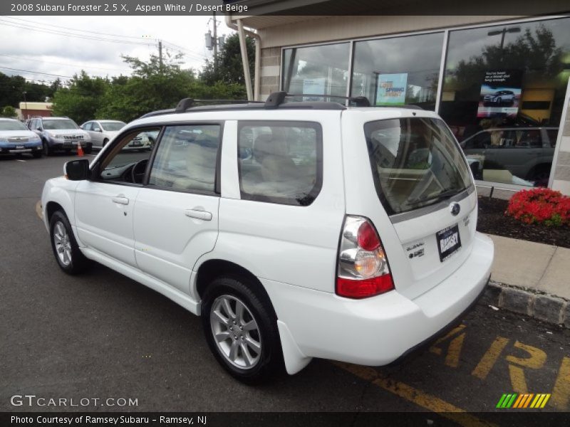 Aspen White / Desert Beige 2008 Subaru Forester 2.5 X