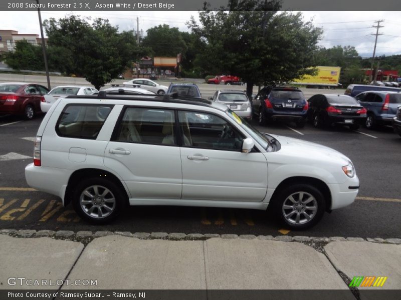 Aspen White / Desert Beige 2008 Subaru Forester 2.5 X