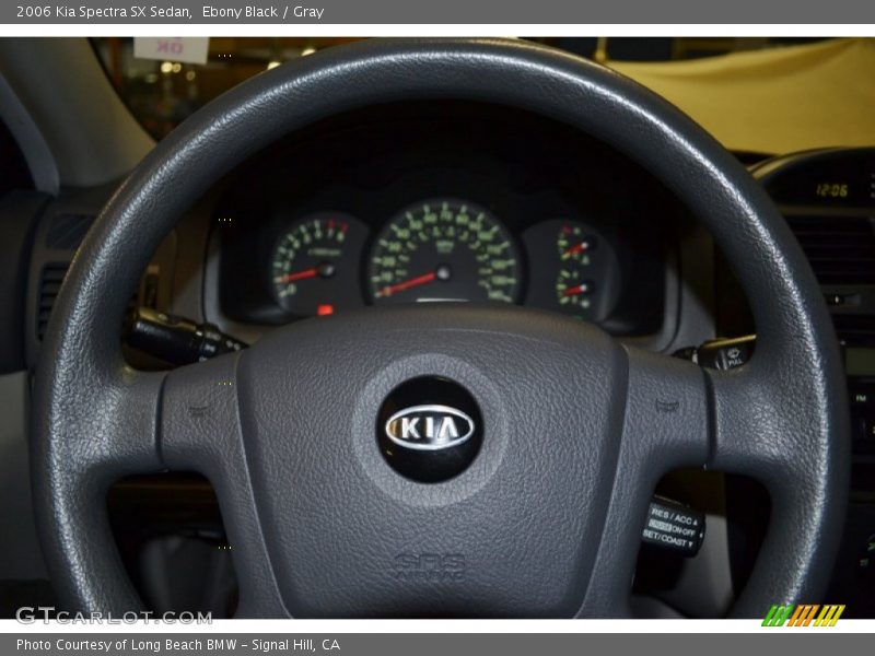 Ebony Black / Gray 2006 Kia Spectra SX Sedan