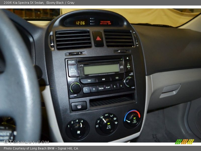 Ebony Black / Gray 2006 Kia Spectra SX Sedan