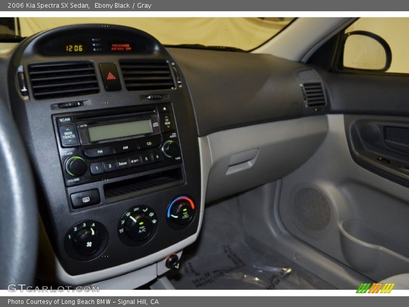 Ebony Black / Gray 2006 Kia Spectra SX Sedan