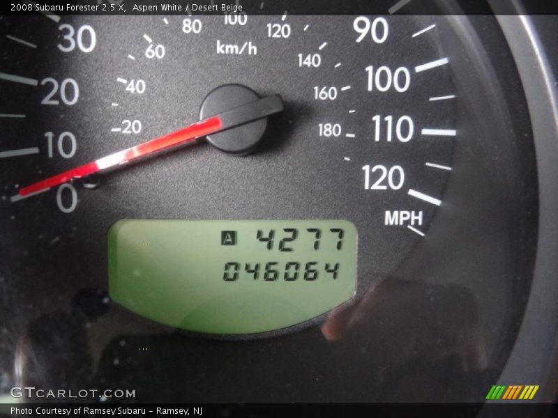 Aspen White / Desert Beige 2008 Subaru Forester 2.5 X