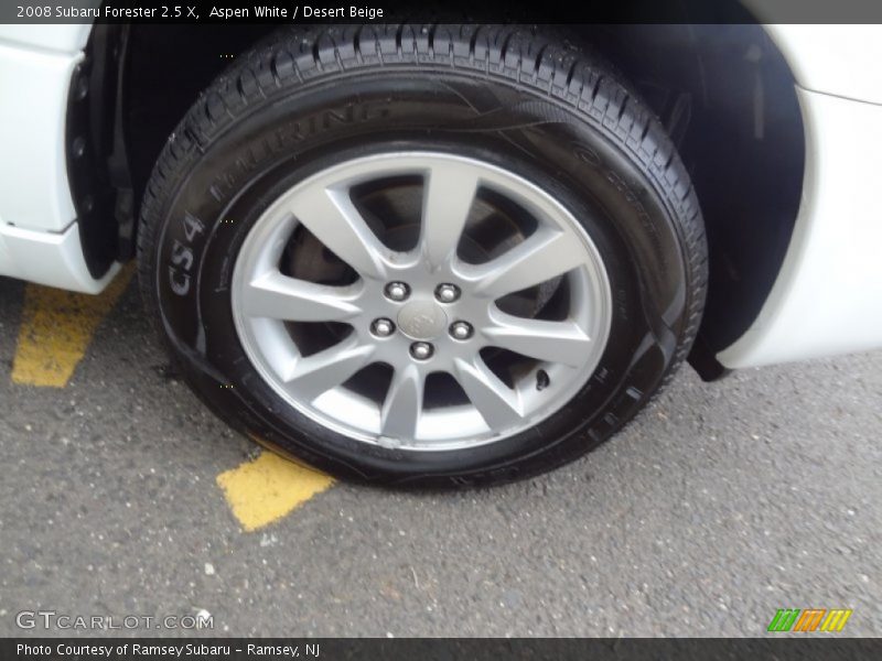 Aspen White / Desert Beige 2008 Subaru Forester 2.5 X