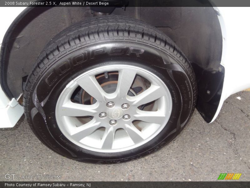 Aspen White / Desert Beige 2008 Subaru Forester 2.5 X
