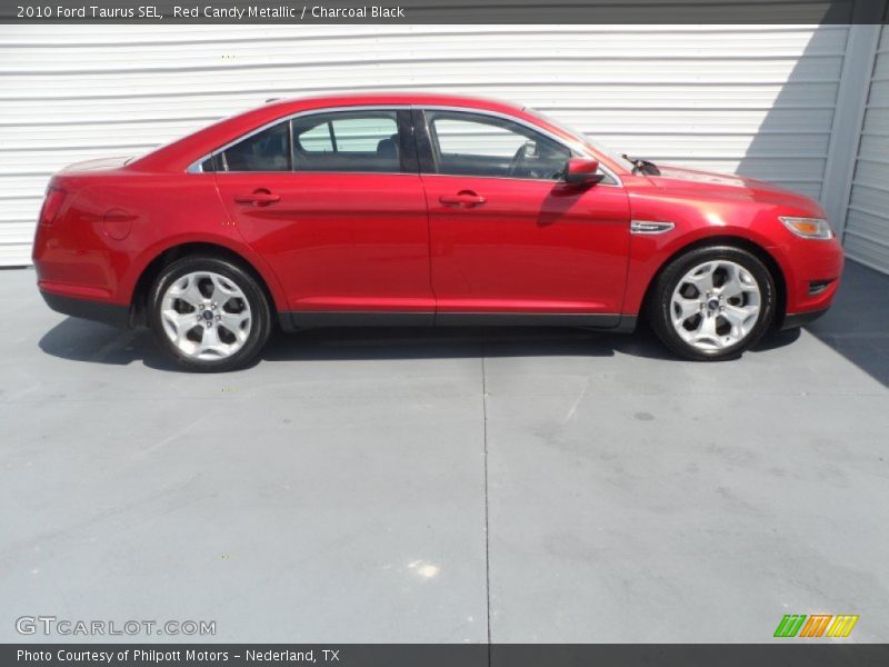 Red Candy Metallic / Charcoal Black 2010 Ford Taurus SEL