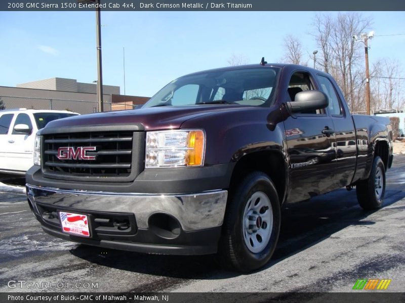 Dark Crimson Metallic / Dark Titanium 2008 GMC Sierra 1500 Extended Cab 4x4