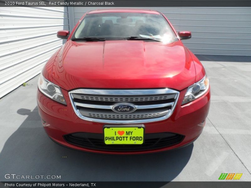 Red Candy Metallic / Charcoal Black 2010 Ford Taurus SEL