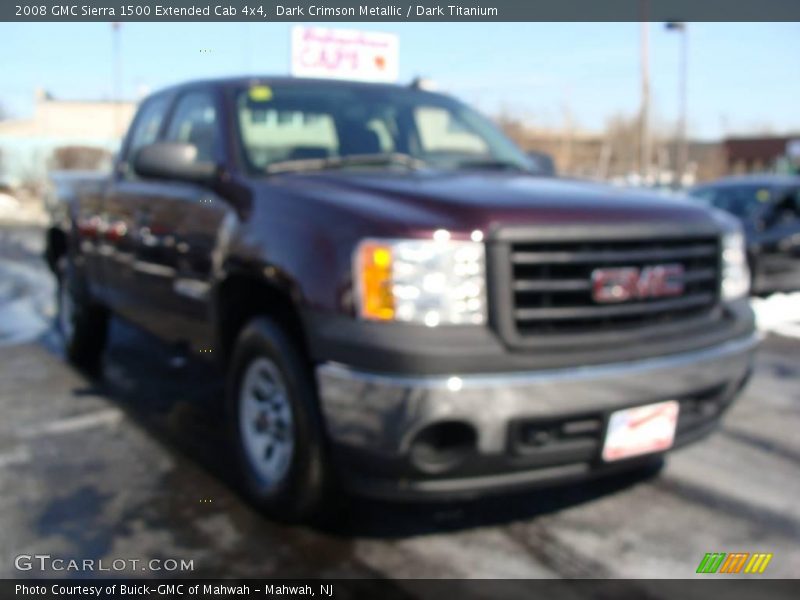 Dark Crimson Metallic / Dark Titanium 2008 GMC Sierra 1500 Extended Cab 4x4