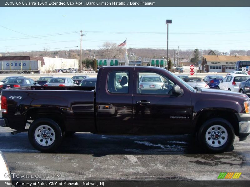 Dark Crimson Metallic / Dark Titanium 2008 GMC Sierra 1500 Extended Cab 4x4
