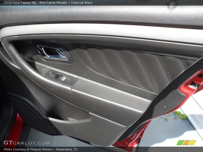 Red Candy Metallic / Charcoal Black 2010 Ford Taurus SEL