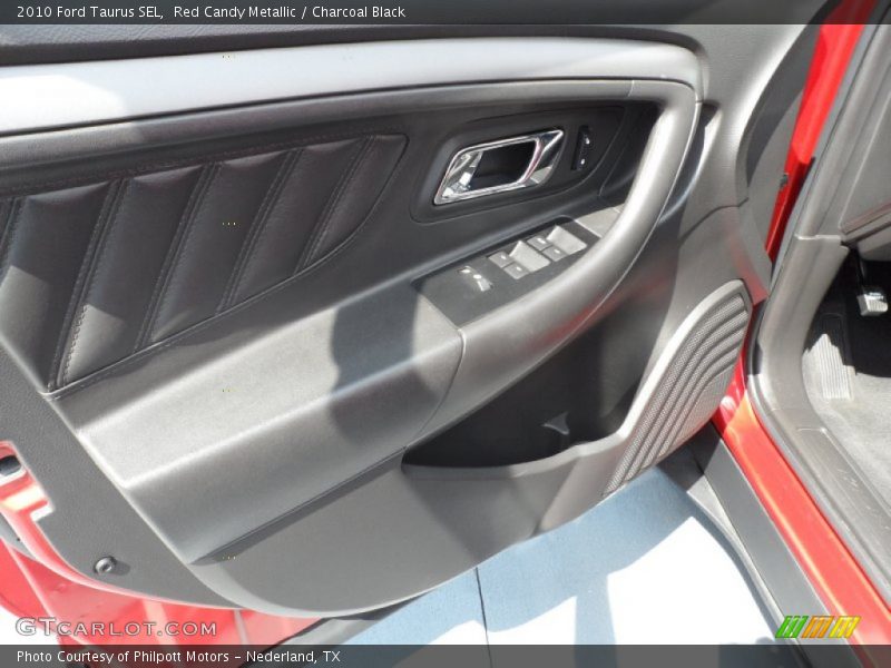 Red Candy Metallic / Charcoal Black 2010 Ford Taurus SEL