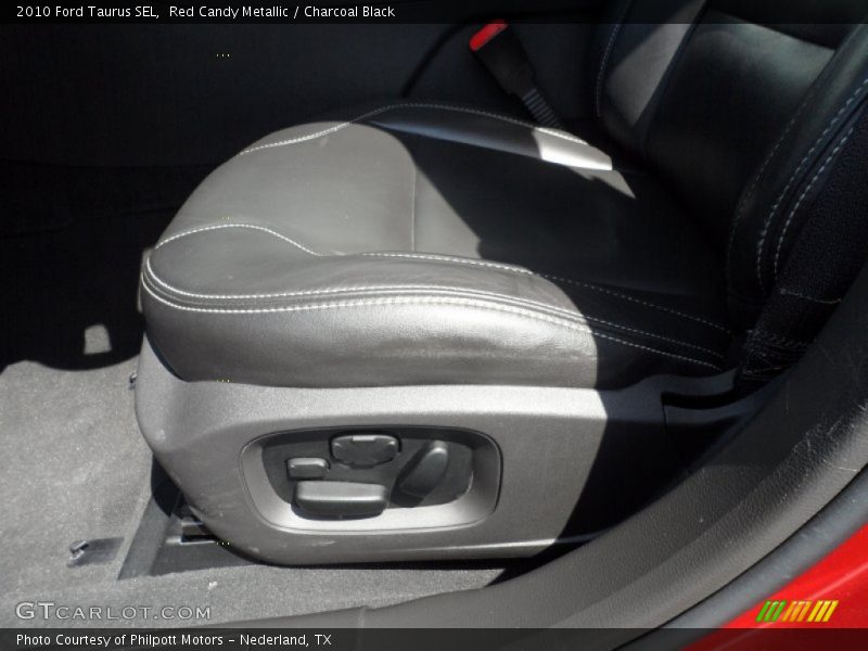 Red Candy Metallic / Charcoal Black 2010 Ford Taurus SEL
