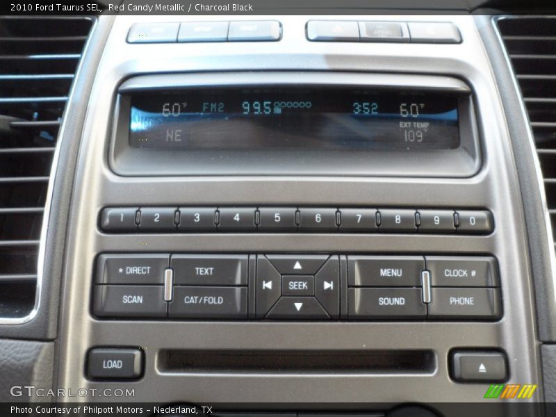 Red Candy Metallic / Charcoal Black 2010 Ford Taurus SEL