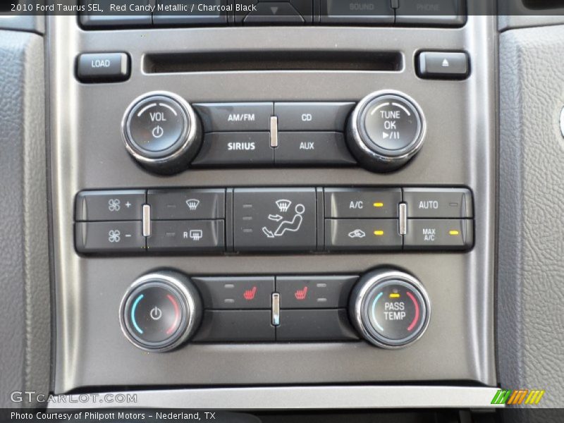 Red Candy Metallic / Charcoal Black 2010 Ford Taurus SEL