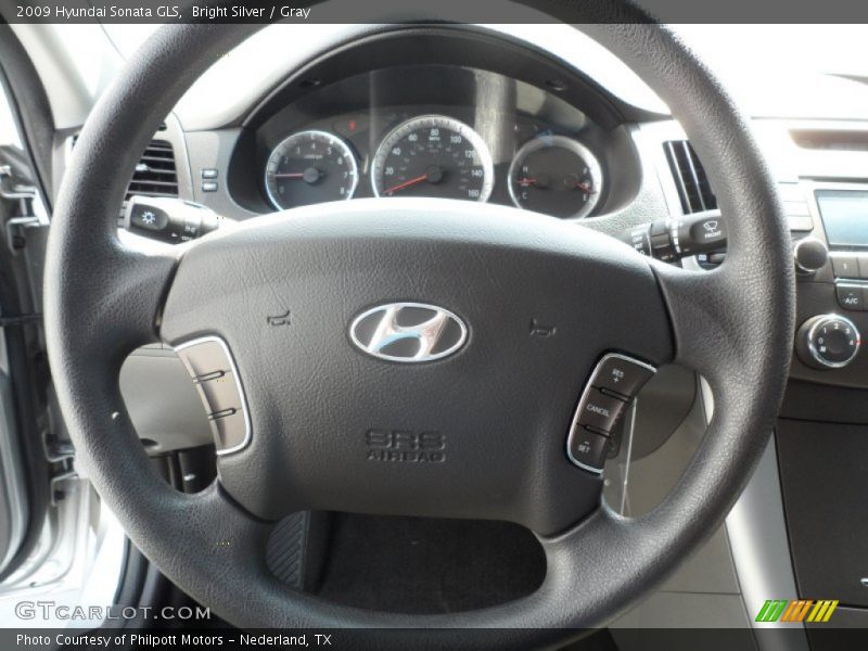 Bright Silver / Gray 2009 Hyundai Sonata GLS