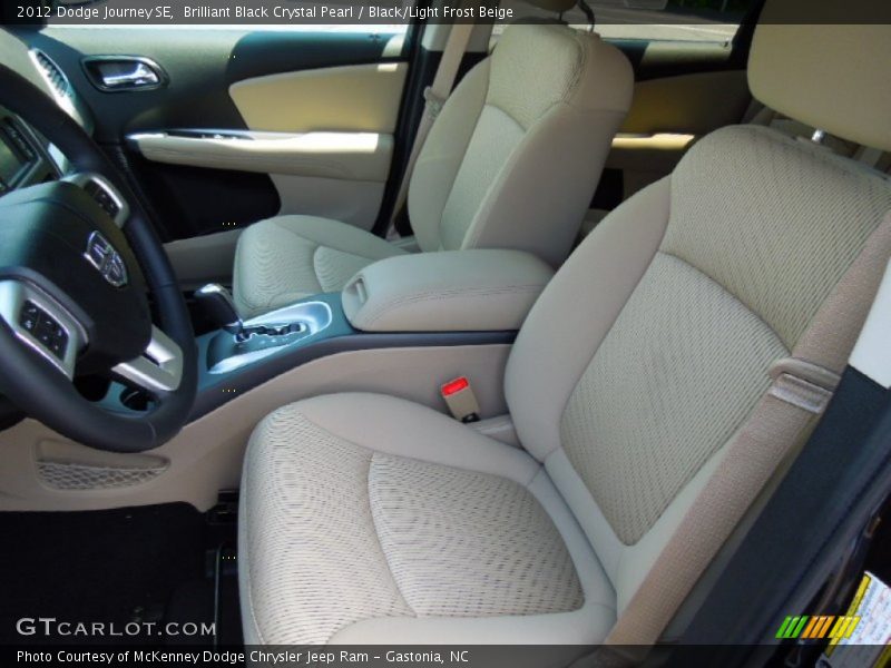 Brilliant Black Crystal Pearl / Black/Light Frost Beige 2012 Dodge Journey SE