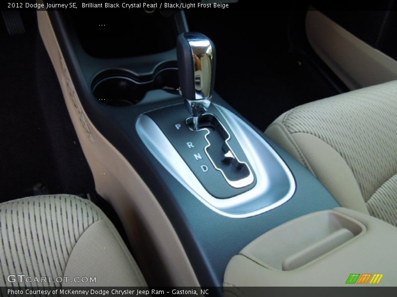 Brilliant Black Crystal Pearl / Black/Light Frost Beige 2012 Dodge Journey SE
