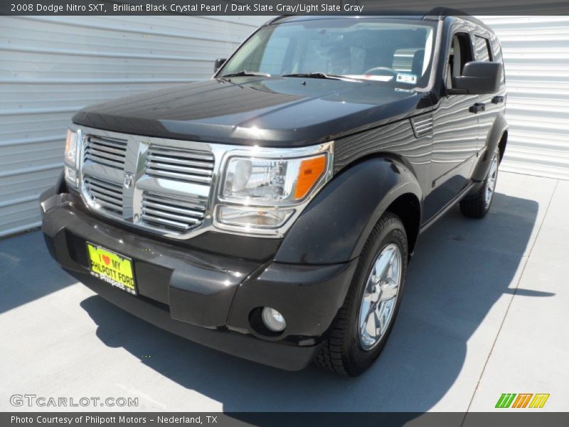 Brilliant Black Crystal Pearl / Dark Slate Gray/Light Slate Gray 2008 Dodge Nitro SXT