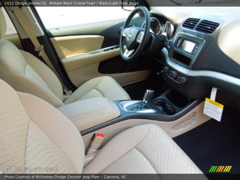 Brilliant Black Crystal Pearl / Black/Light Frost Beige 2012 Dodge Journey SE