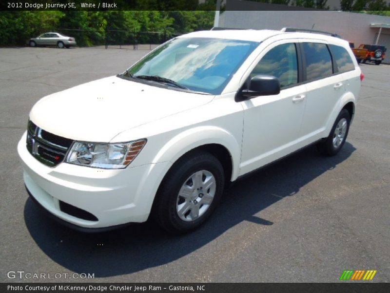 White / Black 2012 Dodge Journey SE