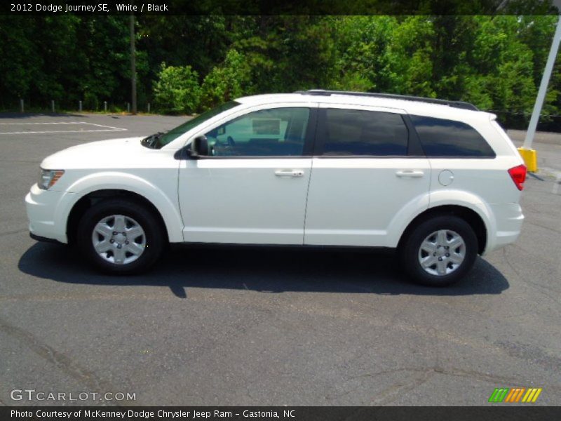 White / Black 2012 Dodge Journey SE