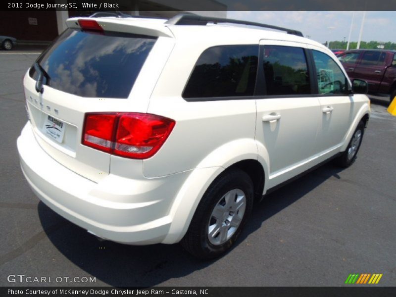 White / Black 2012 Dodge Journey SE