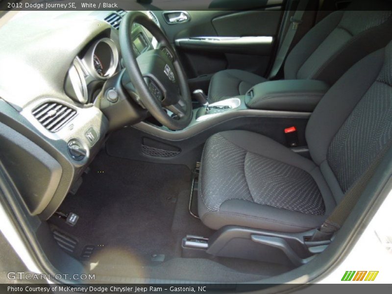 White / Black 2012 Dodge Journey SE