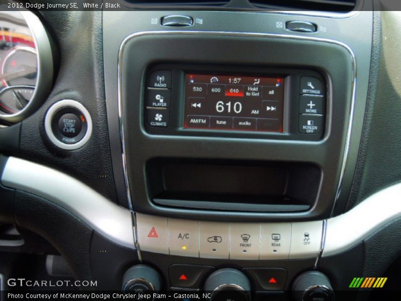 White / Black 2012 Dodge Journey SE