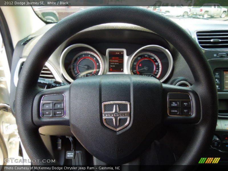 White / Black 2012 Dodge Journey SE