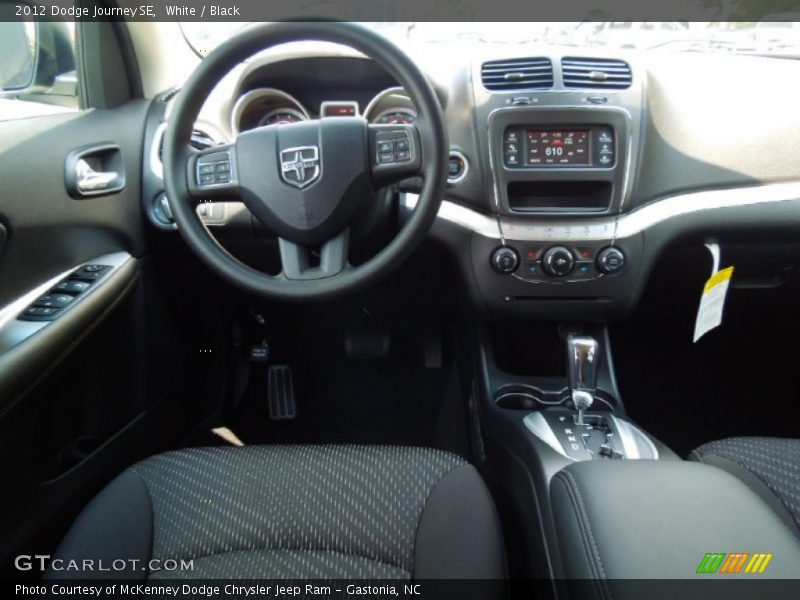 White / Black 2012 Dodge Journey SE