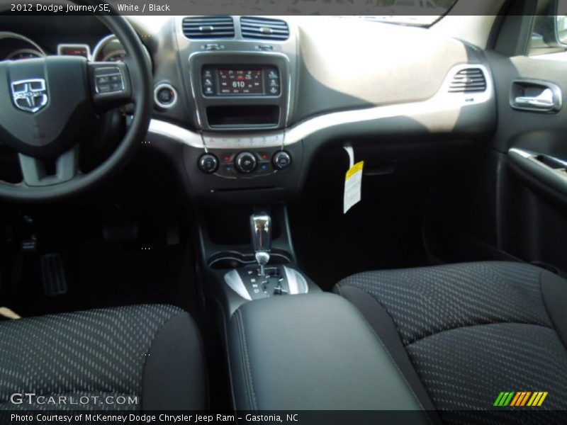 White / Black 2012 Dodge Journey SE