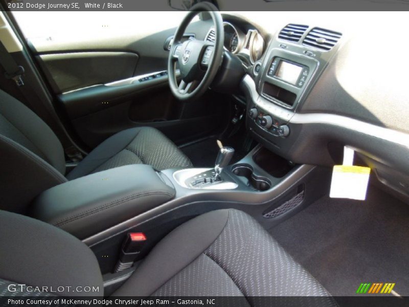 White / Black 2012 Dodge Journey SE
