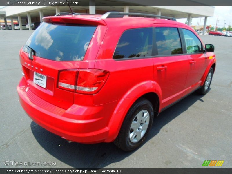 Bright Red / Black 2012 Dodge Journey SE